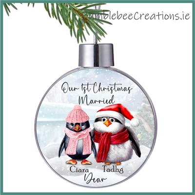 1st Christmas Married B Bauble